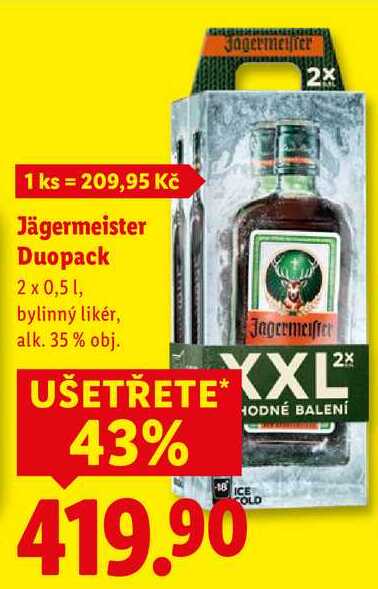 Jägermeister Duopack, 2x 0,5 l