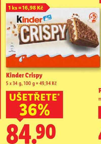 Kinder Crispy, 5x 34 g