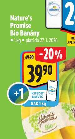 Nature's Promise Bio Banány 1 kg