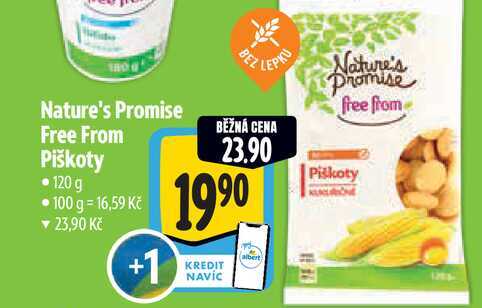 Nature's Promise Free From Piškoty 120 g  