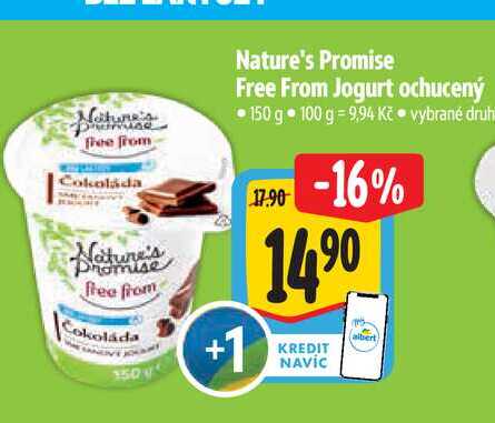  Nature's Promise Free From Jogurt ochucený 150 g  