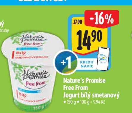  Nature's Promise Free From Jogurt bílý smetanový 150 g 