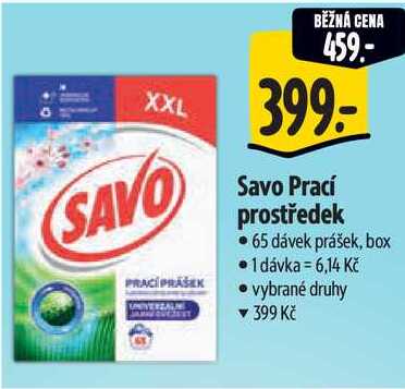 Savo Prací prostředek, 65 dávek