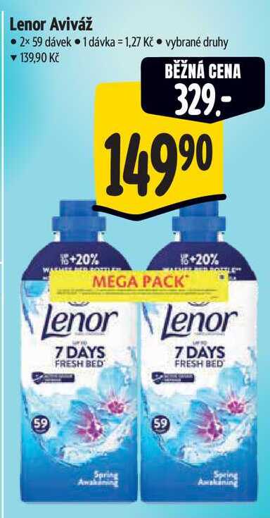 Lenor Aviváž, 2x 59 dávek 