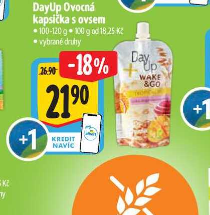 DayUp Ovocná kapsička s ovsem 100-120 g
