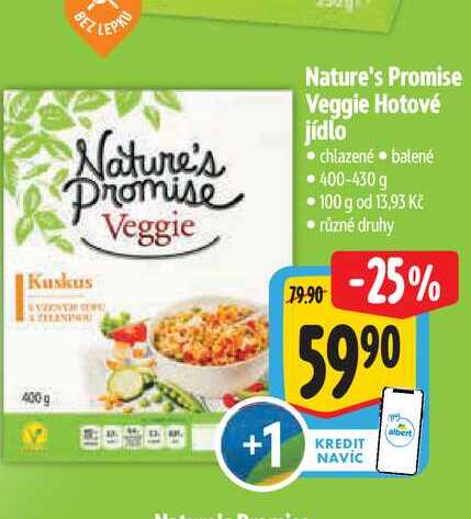 Nature's Promise Veggie Hotové jídlo 400-430 g