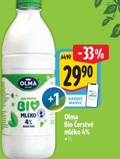   Olma Bio Čerstvé mléko 4% 11 