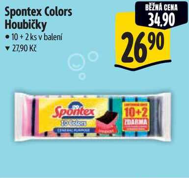 Spontex Colors Houbičky, 10+2 ks v balení