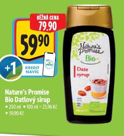  Nature's Promise Bio Datlový sirup 250 ml  