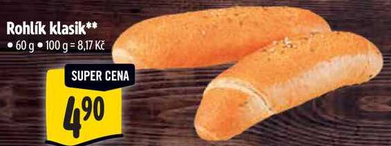 Rohlík klasik, 60 g