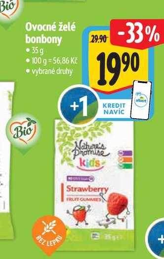 Ovocné želé bonbony 35 g