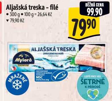 Aljašská treska - filé, 300 g 