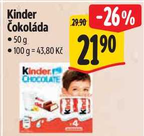 Kinder Čokoláda, 50 g
