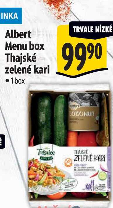   Albert Menu box Thajské zelené kari 1 box  