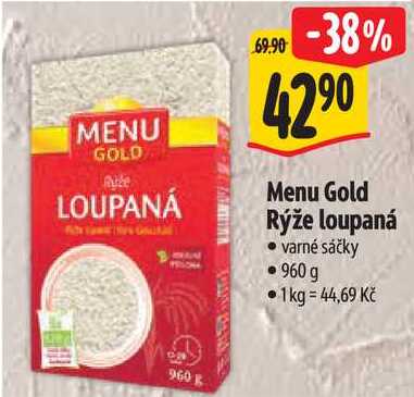 Menu Gold Rýže loupaná, 960 g