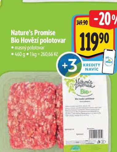 Nature's Promise Bio Hovězí polotovar 460 g