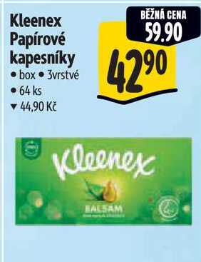 Kleenex Papírové kapesníky, 64 ks