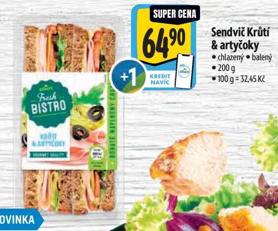 Sendvič Krůtí & artyčoky, 200 g