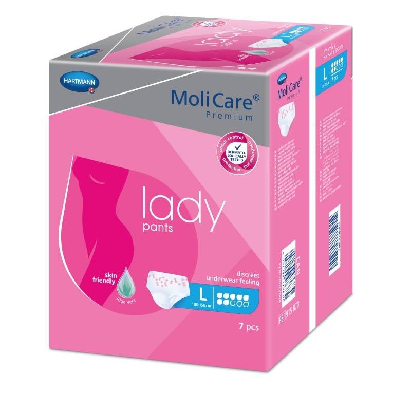Molicare Lady Pants navlékací kalhotky 7 kapek L boky 100-150cm 1373ml 7ks