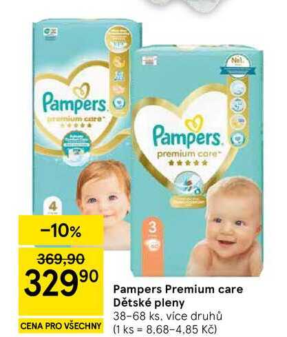 Pampers Premium care Dětské pleny, 38-68 ks, více druhů