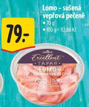 Lomo - sušená vepřová pečeně, 70 g 