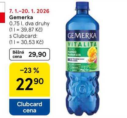 Gemerka, 0,75 I, dva druhy