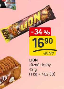 LION různé druhy 42 g 