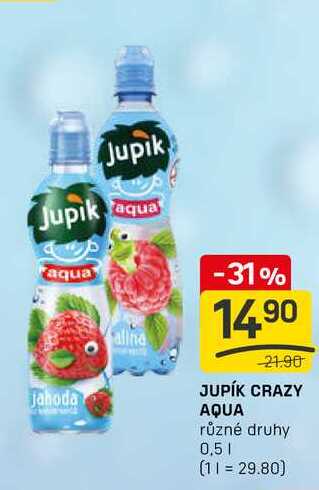 JUPÍK CRAZY AQUA různé druhy 0,5l