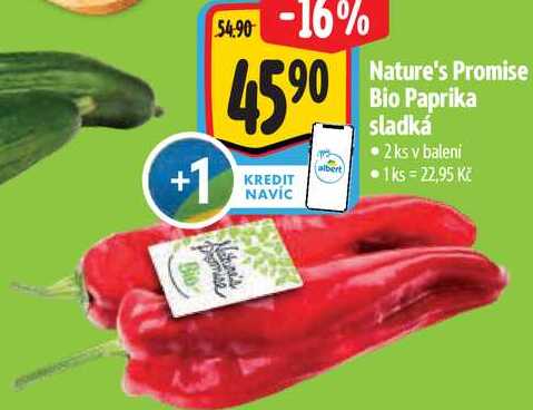 Nature's Promise Bio Paprika sladká, 2 ks