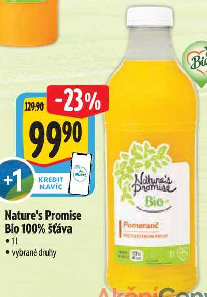 Nature's Promise Bio 100% šťáva, 1 l