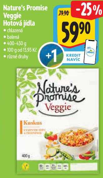 Nature's Promise Veggie Hotová jídla, 400-430 g
