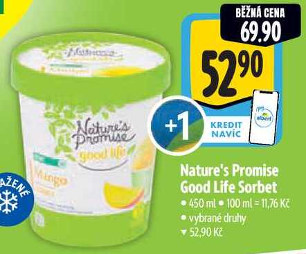 Nature's Promise Good Life Sorbet, 450 ml 