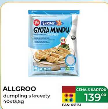 ALLGROO dumpling s krevety 40x13,5g