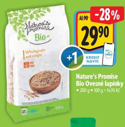 Nature's Promise Bio Ovesné lupínky, 200 g