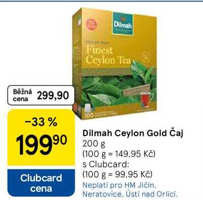 Dilmah Ceylon Gold Čaj, 200 g
