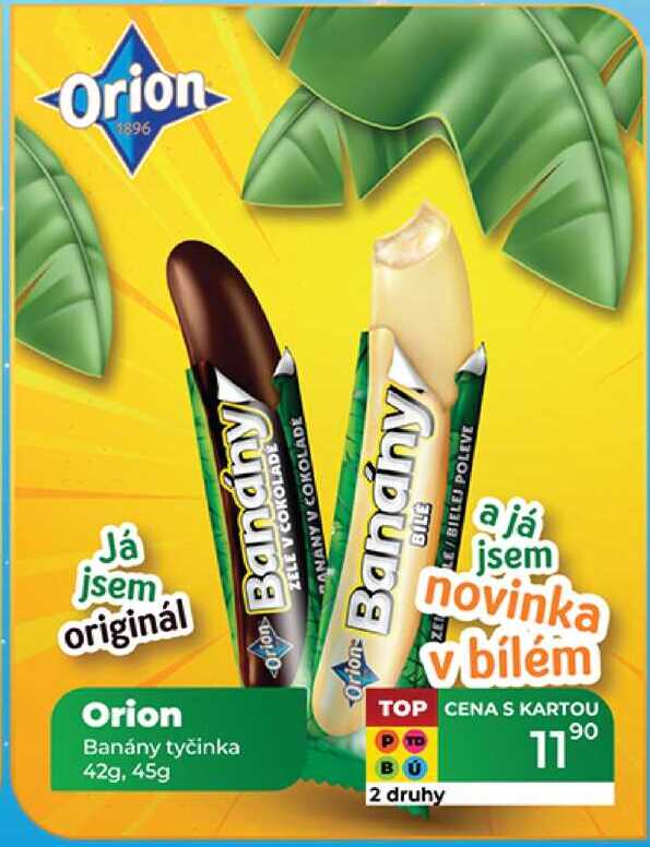 Orion Banány tyčinka 42g, 45g 