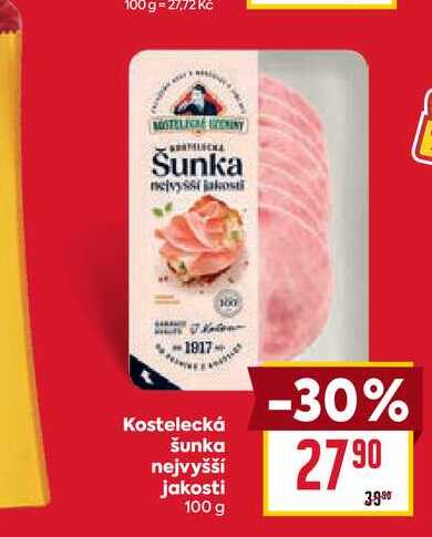 Kostelecká šunka nejvyšší jakosti 100 g