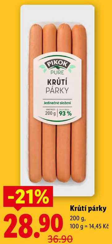 Krůtí párky, 200 g