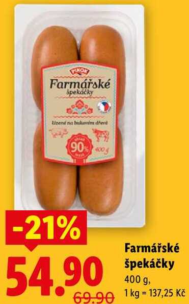Farmářské špekáčky, 400 g