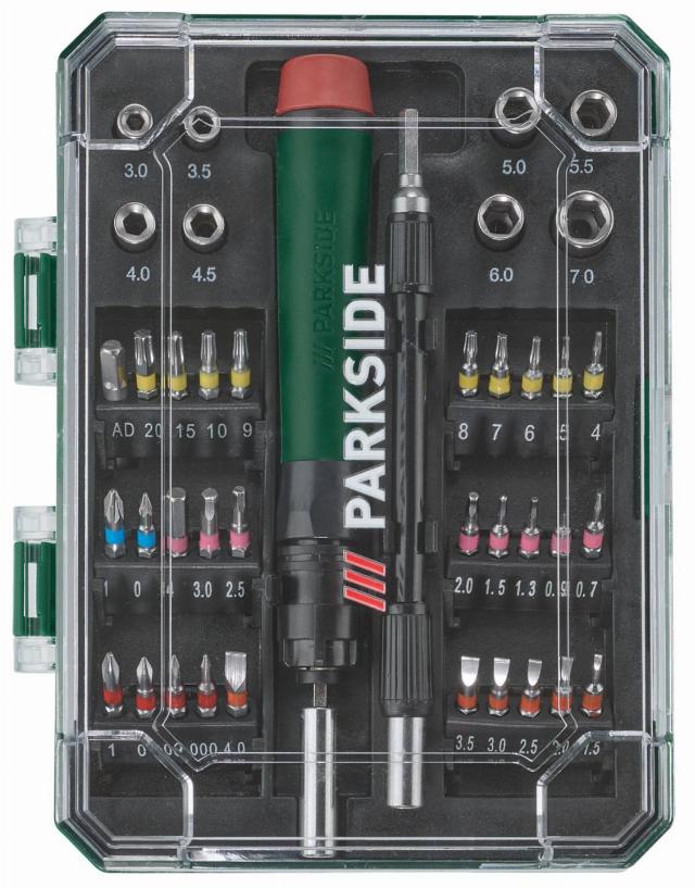 Parkside Sada bitů a nástrčných klíčů 40dílná