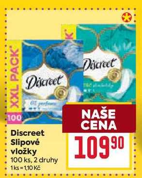 Discreet Slipové vložky 100 ks