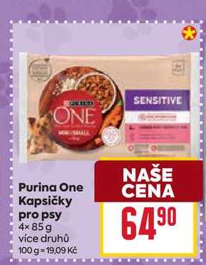 Purina One Kapsičky pro psy 4× 85 g 
