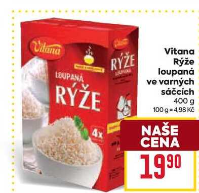 Vitana Rýže loupaná ve varných sáčcích 400 g 