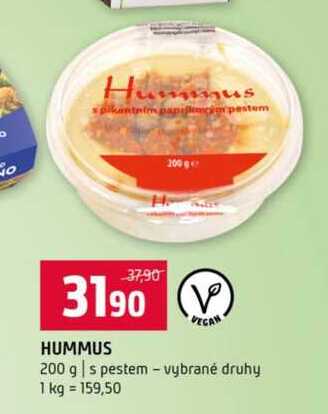 HUMMUS 200 g s pestem vybrané druhy