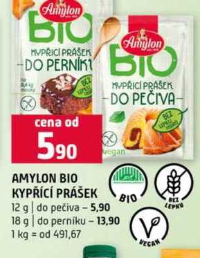 AMYLON BIO BEZ KYPŘÍCÍ PRÁŠEK 12 g do pečiva 18 g do perníku 