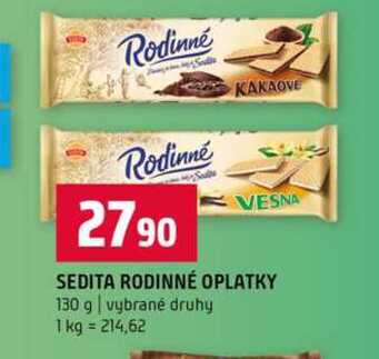 SEDITA RODINNÉ OPLATKY 130 g vybrané druhy 