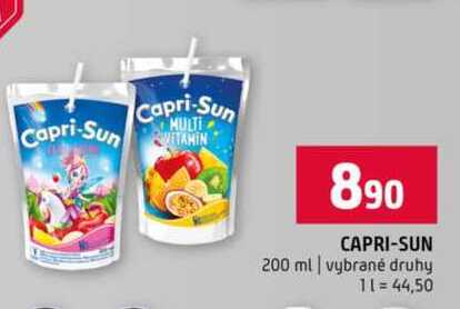 CAPRI-SUN 200 ml vybrané druhy 