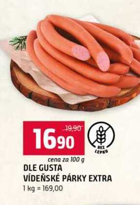DLE GUSTA VÍDEŇSKÉ PÁRKY EXTRA 100g