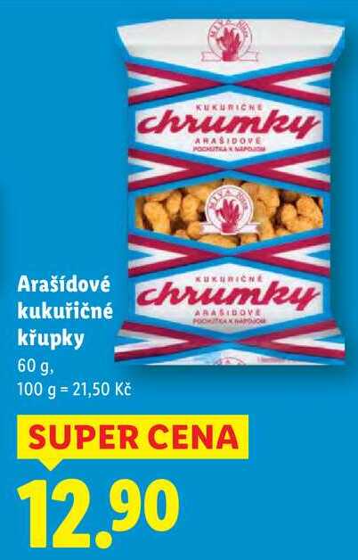 Arašídové kukuřičné křupky, 60 g