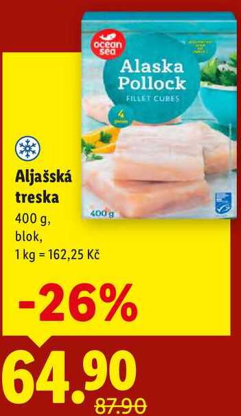Aljašská treska, 400 g